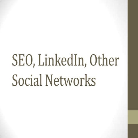 Class 9 seo, linked in, other social networks