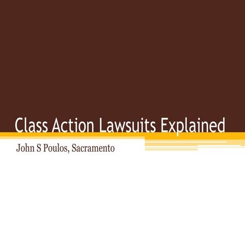 Class Action Lawsuits Explained