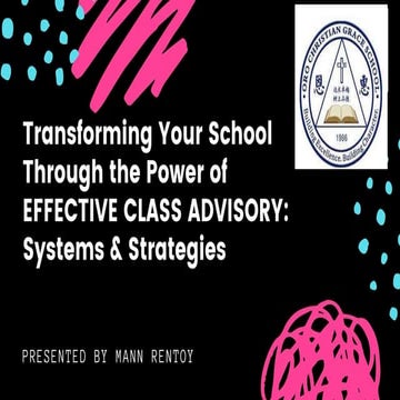 EFFECTIVE CLASS ADVISORY (Oro Christian Grace)