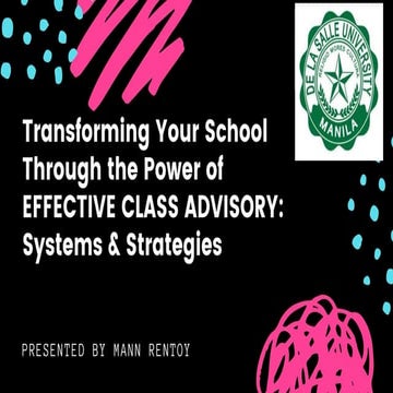 THE POWER OF EFFECTIVE CASS ADVISORY TO TRANSFORM YOUR SCHOOL