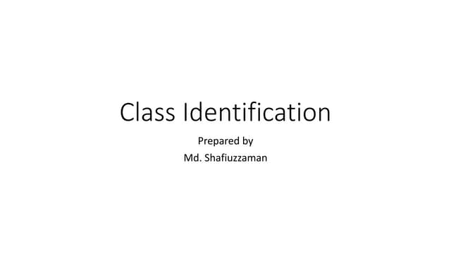 Class based modeling