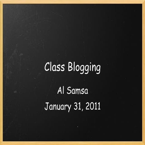 Class blogging