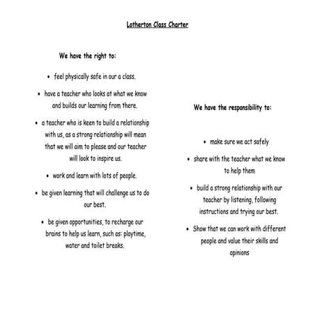 Class charter | DOC