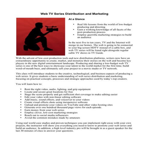 Web Series Advertising platform | PDF