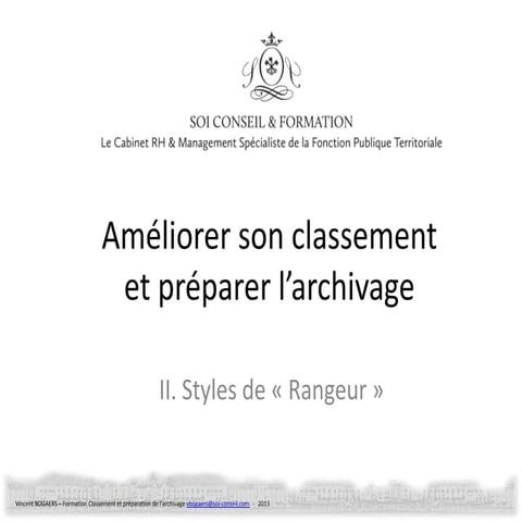 Classement types de rangeur