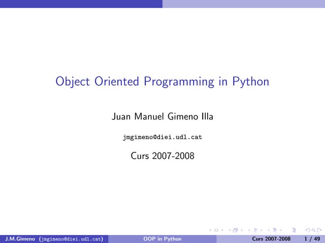Object-oriented Programming in Python