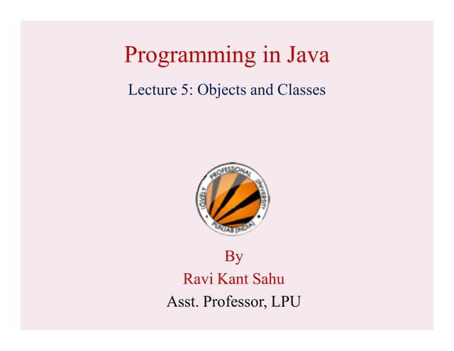 Classes and Nested Classes in Java