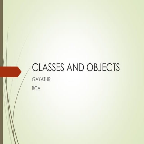 CLASSES and OBJECTS in C++ detailed explanation | PPT
