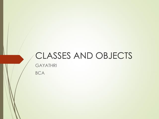 CLASSES and OBJECTS in C++ detailed explanation