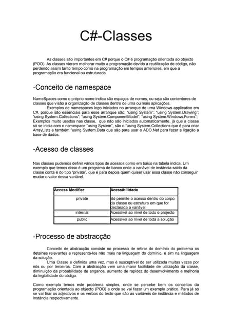 Classes csharp