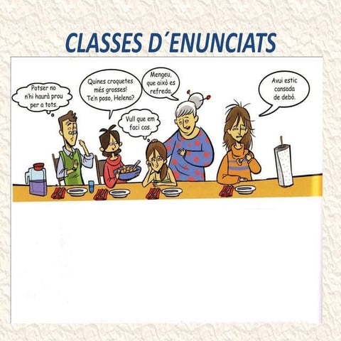 Classes d´enunciats