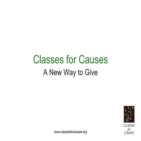 Classes For Causes