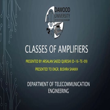 Classes of amplifiers