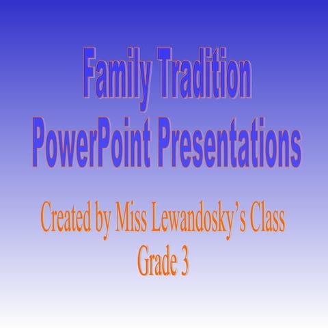 Class familytraditions