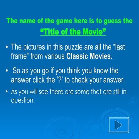 Classic Movie Endings Puzzle (Editable)