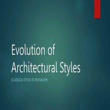 evolution of architectural styles from classical