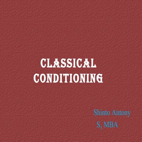 Classical Conditioning