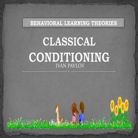 Classical conditioning IVAN PAVLOV