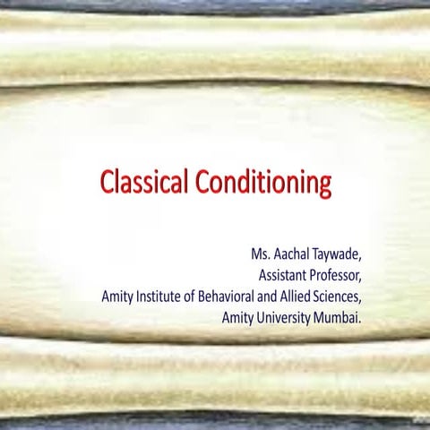 Classical conditioning