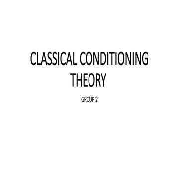Classical Conditioning by Ivan Pavlov. | PPTX