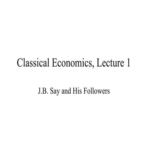 Classical Economics, Lecture 1 with David Gordon - Mises Academy