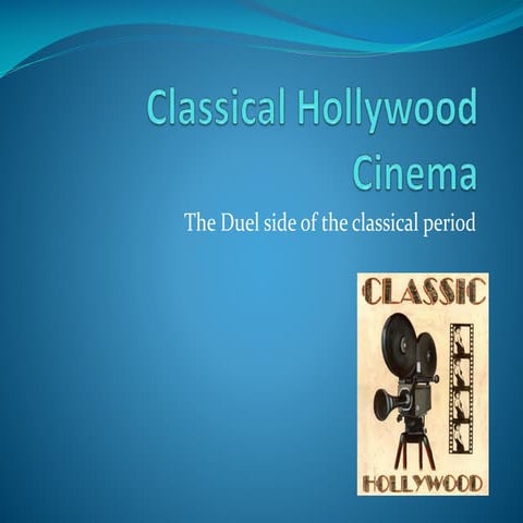 Classical hollywood cinema