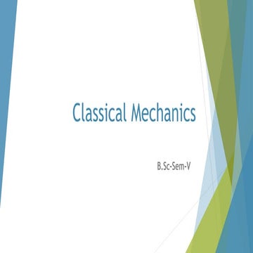 Variational Calculus as part of Classical Mechanics