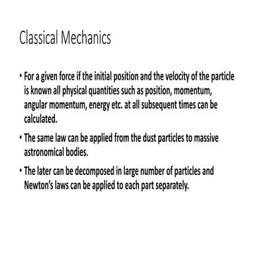 Classical mechanics vs quantum mechanics