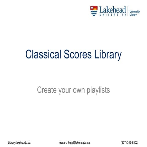 Classical scores library