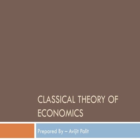 Classical theory of economics