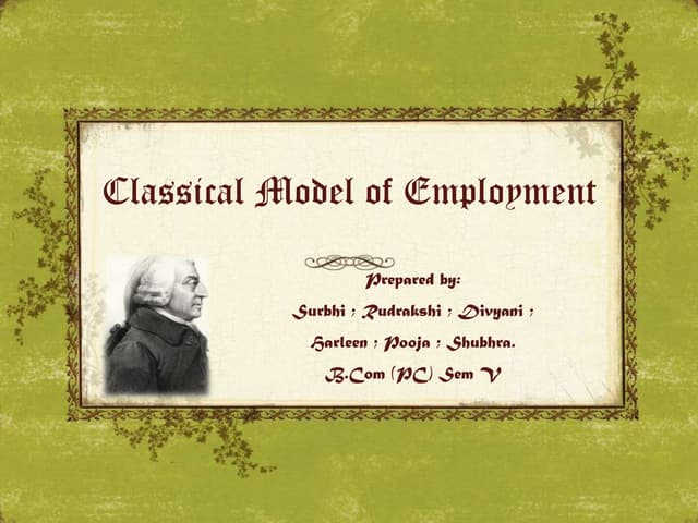 Classical theory of employment