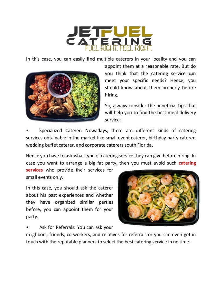 Classic meal plan south florida www.jetfuelcatering