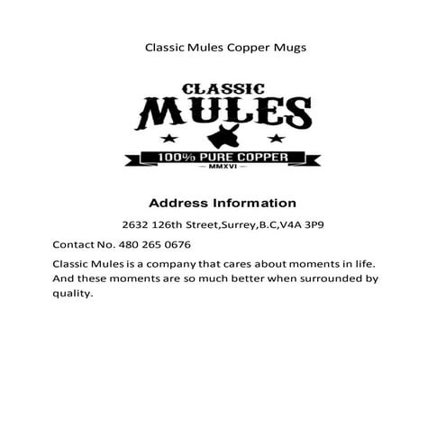 Classic mules copper mugs | DOCX
