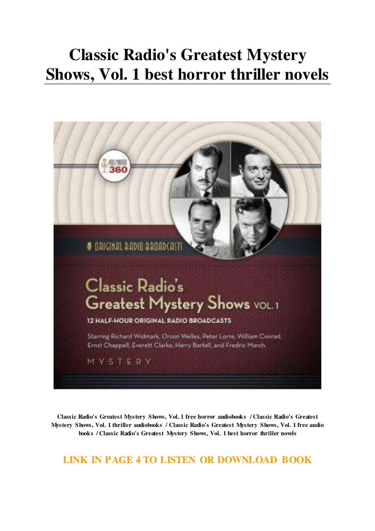 Classic Radio's Greatest Mystery Shows... Vol. 1 best horror thriller…