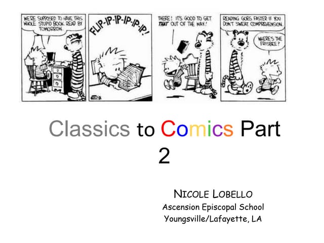 Classics to Comics Part 2