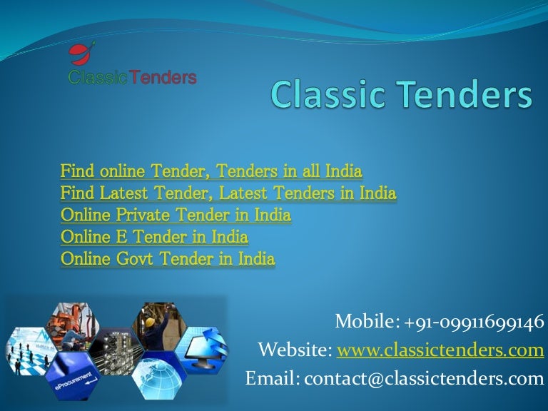 Find online Tender, Tenders in all India