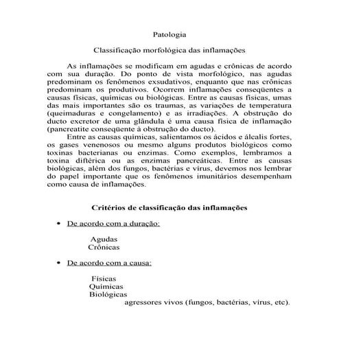 Classificaçao Morfologica das inflamaçoes.doc