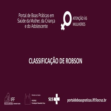CLASSIFICAÇÃO DE ROBSON | PPSX