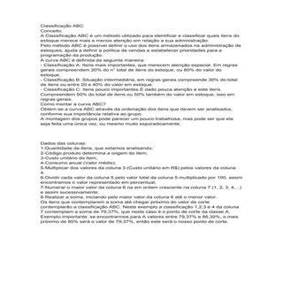 Classificação abc
