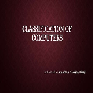 Classification of computers | PPT