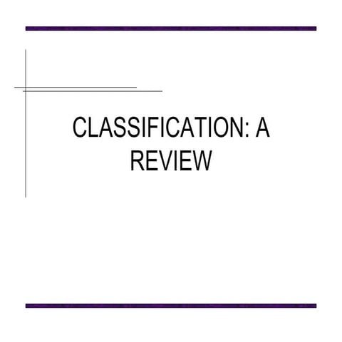 Classification   a review