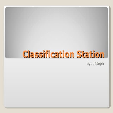 Classification Station