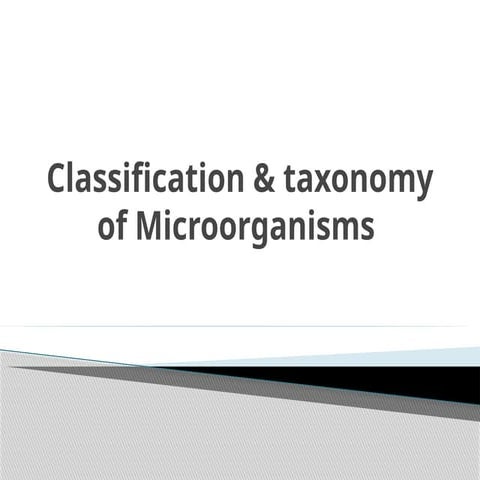 Classification and taxonomy of Microorganisms.pptx