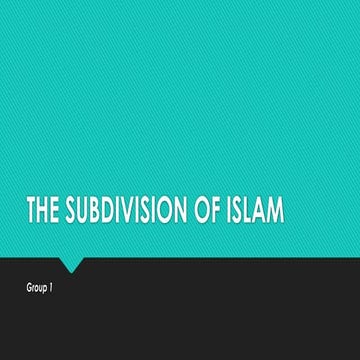 Classificationa of Islams Presentation.pptx