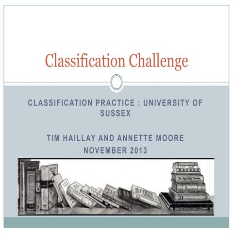 Classification challenge part I