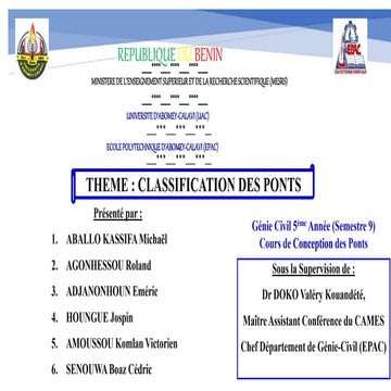 Classification Des Ponts G2 Pptx