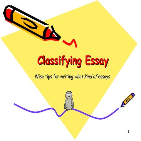 Classification essay (writing 3)