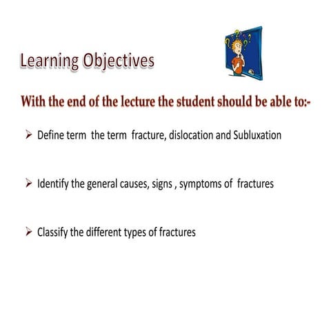 Classification of fractures in general