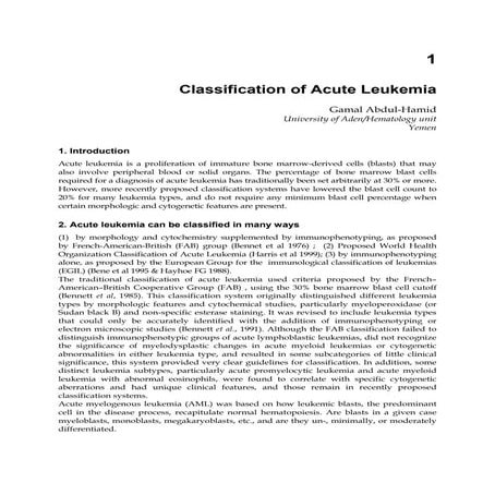 Classification of acute leukemia