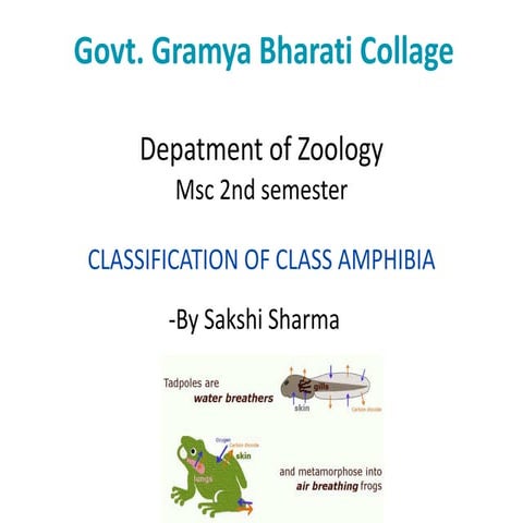 Classification of amphibia | PPTX